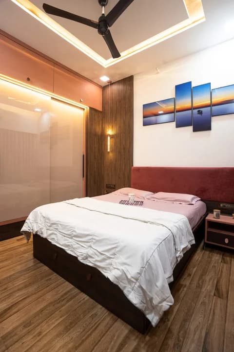 Warm Accent Master Bedroom