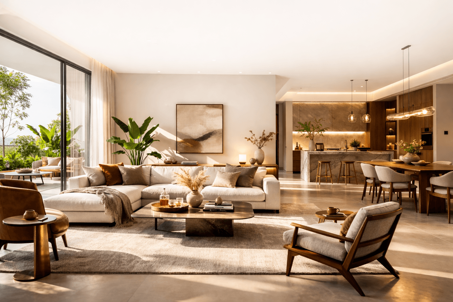 Luxury living room by Nitya Interior
