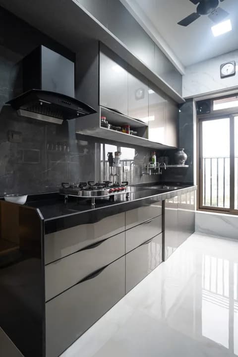 Modern Black and Grey Kitchen